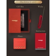 Windproof Classic Trench Brass Kerosene Lighter, Refillable, Grinding Wheel, Automatic Ejection,Seal,Unique,Retro Antique, for Soldier,Thorens Battle Soul