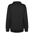 thumbnail image 5 of Zip Up Sweatshirt Women No Hood Fashion Casual Plain Color Long Sleeve Shirts Loose Fit Fall Sweaters Top with Pockets, 5 of 6