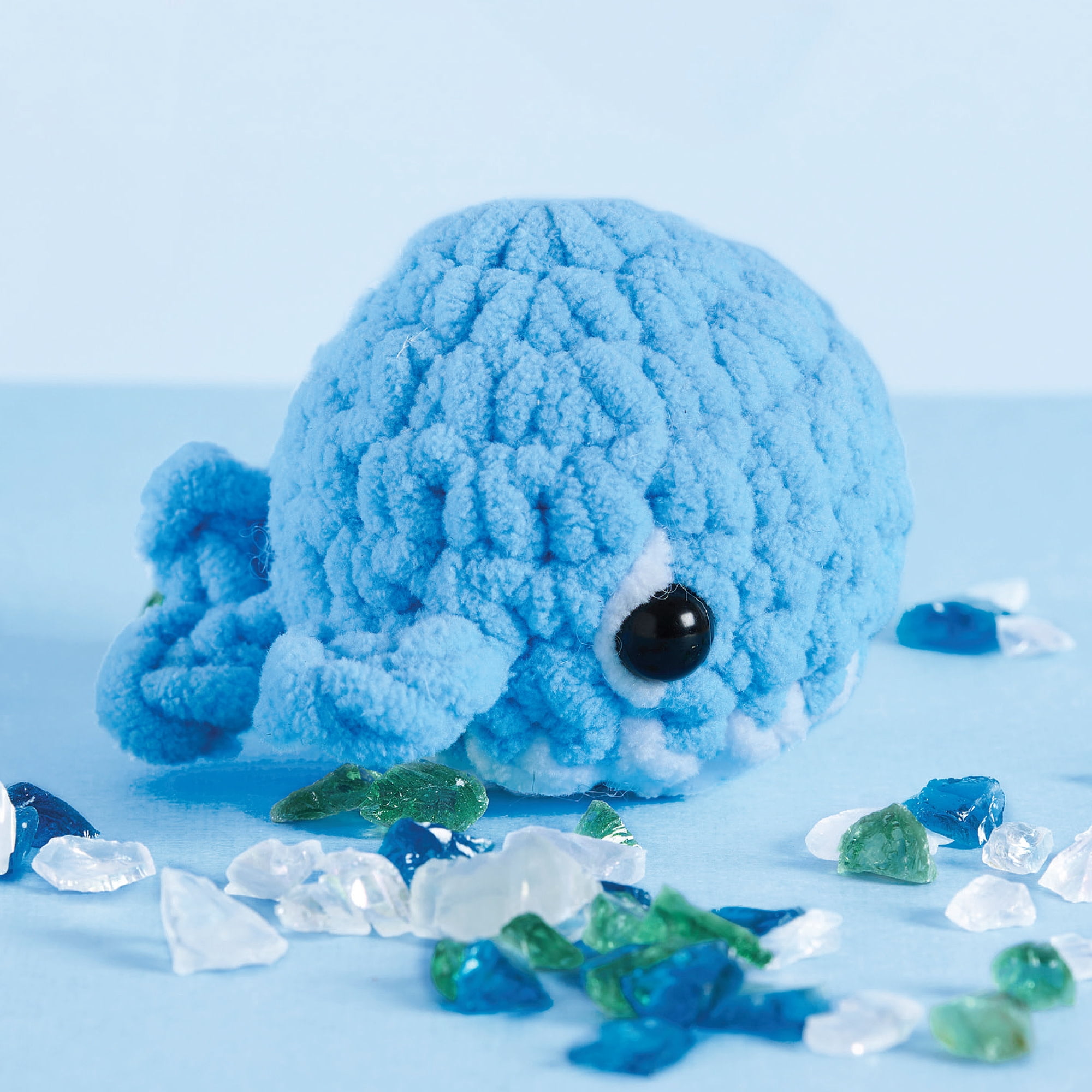 Craft Maker: Too Cute - Crochet Plushies - DIY 3 Plush Animals, Adult Craft Kit, Chenille Yarn, Hook, Stuffing, Safety Eyes, Guide Book, Art Activity