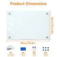 thumbnail image 5 of Glass Dry Erase Board with Magnets & Markers, Frameless Magnetic Whiteboard for Wall, Stain Resistant, Easy Clean, for Office, Home, Classroom, 5 of 7