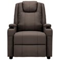thumbnail image 2 of vidaXL Fauteuil Inclinable de Massage Simili Cuir Marron, 2 of 5