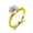 Declaration of Pampering Women's Ring (Golden), variant on Original Moissanite Couple Ring in 925 Silver