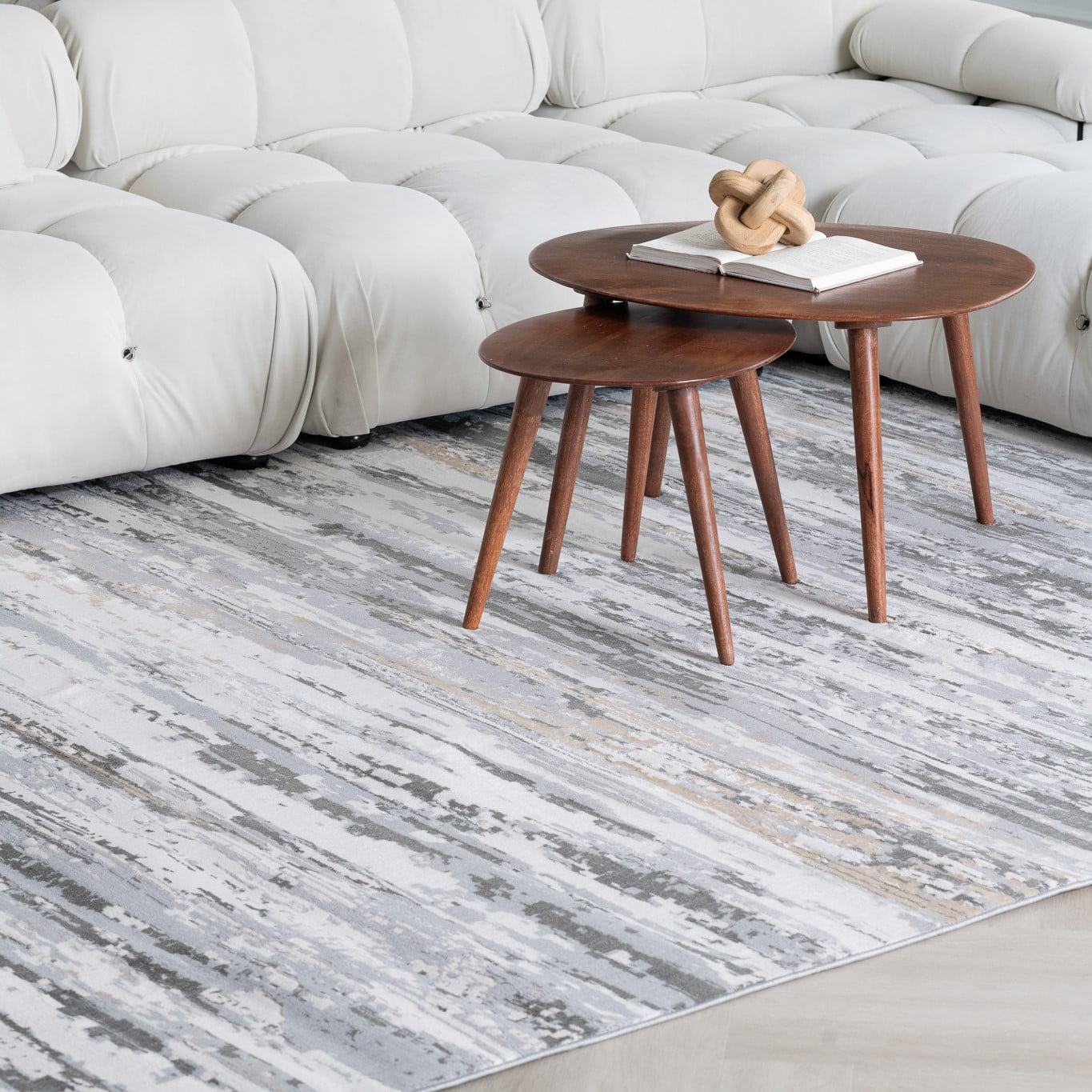 Rug Branch Atlas Camo Indoor Area Rug, Grey Beige, Modern - Living Room, Bedroom, Dining Room, and Kitchen
