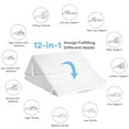 thumbnail image 6 of Costway Bed Wedge Pillow Adjustable Neck Back Support Memory Foam Headrest White, 6 of 11