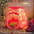 thumbnail image 3 of JUNWELL Pop Up Princess Tent with star light,Do Not Include Toy Balls,Pink, 3 of 4