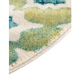 thumbnail image 6 of Unique Loom Azalea Collection Area Rug - Dodd (7' Round Blue/Yellow), 6 of 7