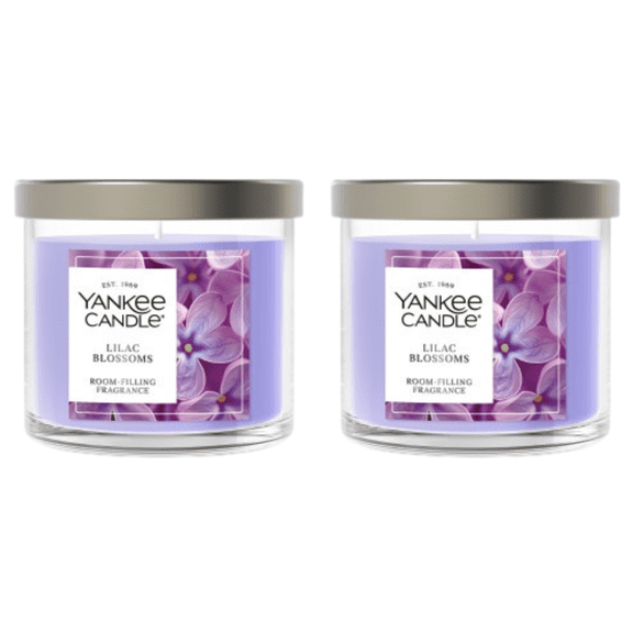 Yankee Candle Small Tumbler Scented Single Wick Jar Candle, Lilac Blossoms, 4.3 oz (Pack of 2)