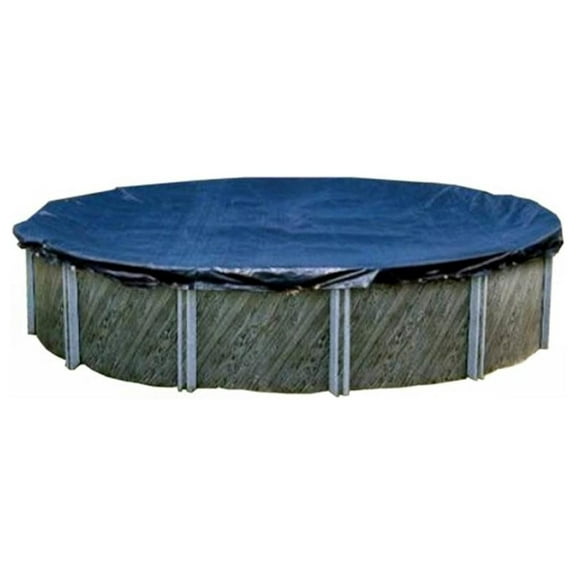 18 Foot Round Heavy Duty Laminated Polyethylene Winter Protection Pool Cover for Above Ground Outdoor Swimming Pools, Blue
