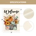 thumbnail image 7 of Sm:)e Bow Pumpkin Sunflower Floral Outdoor Flag, 12 x 18 Inch, Burlap, Double-Sided, Fall Garden, 7 of 7