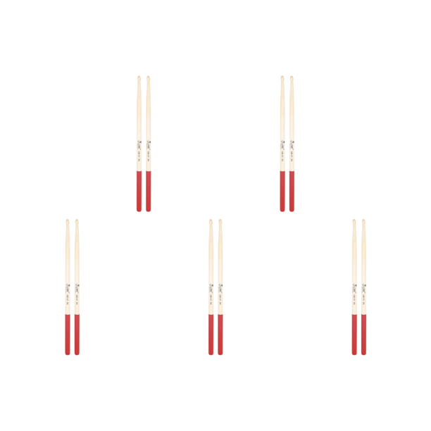 1 Par Mazos Tambor 5A Baquetas Arce Piezas Instrumentos Musicales () Rojo