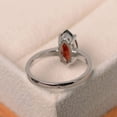 thumbnail image 3 of Natural garnet ring, wedding ring, red gemstone, solitaire ring, January birthstone ring, marquise cut gemstone, 3 of 3