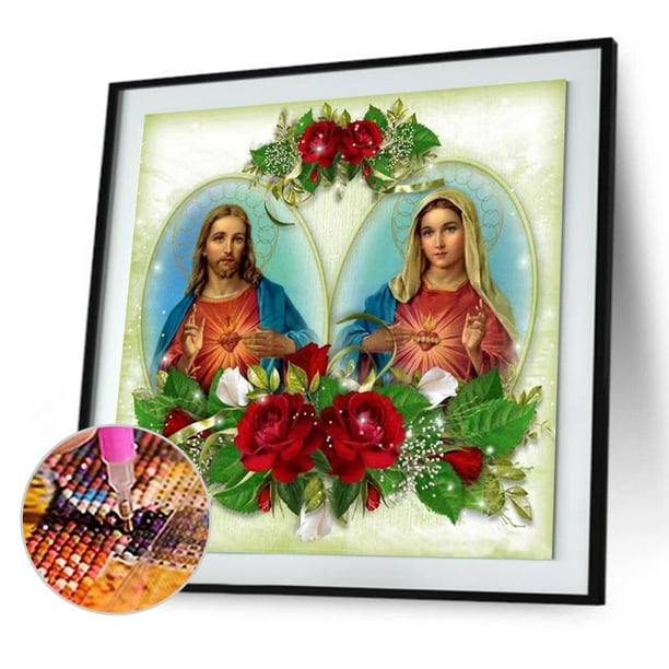 Cuadros Decorativos Serie de personajes de diamantes redondos pintados con diamantes 5D DIY (LD157) Tmvgtek embutido en tela