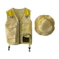 thumbnail image 2 of Kuntesetty Children Explorer Vest Hat Children Fishing Outfit Outfit Vest Outdoor Adventure Yellow, 2 of 9