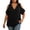 Black Shirts, variant on CAIVO Women Shirts Ladies Plus Size Solid Color Off The Shoulder V Neck Short Sleeve Tops Summer Blouse Cozy Back To School Dailywear