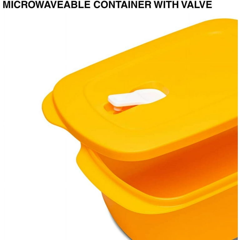 Tupperware Large Yellow Rectangular Container With Lid