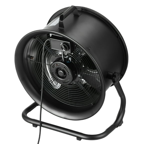 KFFKFF Ground Fan, Trio Velocity Intensity 14 Inch Robust Industrial Fan, 2300 CFM 360° Flexible Orientation 23.62 ft/sec Air Circulation Big Metallic Fan, Suitable for Residence, Fitness Center