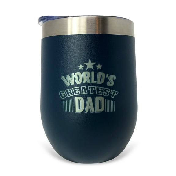 "The Hero Tumbler" - Worlds Greatest Dad Insulated Double Wall Stainless Steel Drink Tumbler by Silly Obsessions(Dad Tumbler)