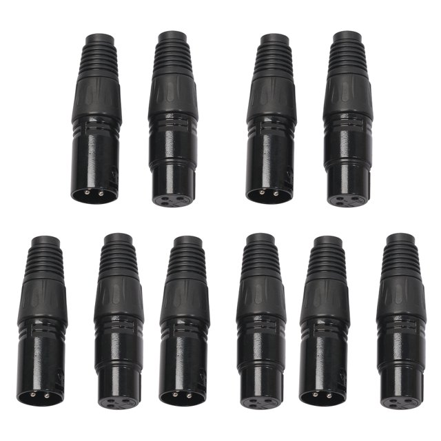 5 Pares Enchufes Conexión Audio XLR 3 Pines Cable Acceso A Señal Enchufe para Uso Doméstico