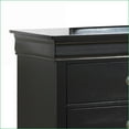 thumbnail image 4 of Dressers Traditional Black Storage Dresser, 33"H x 60"W x 18"D | Black | Particle Board, 4 of 5