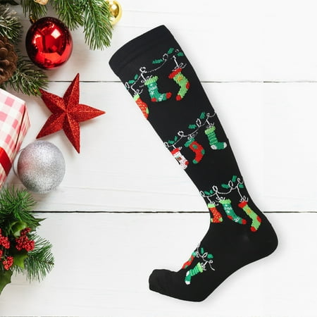 

Socks For Women Performance Cotton Pad Sports Leisure Christmas Pattern Girls Stockings