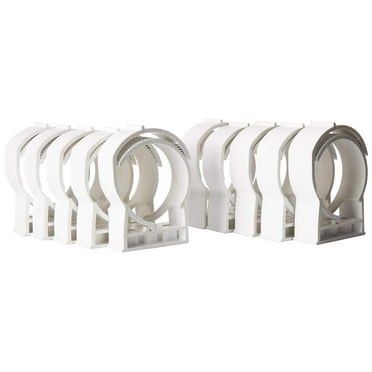 SnapnStrut 101-115HSPP White 10pack White Surface Mount Polypropylene Pipe Hanger, American Made for 4 inch Pipe, one-Piece Hanger for Pipes, Cable, or Conduit.