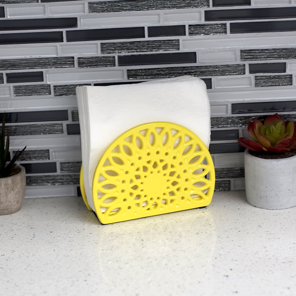 Sunflower Cast Iron Napkin Holder, Yellow