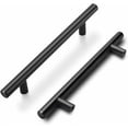 thumbnail image 1 of Laklulu Juego de 15 tiradores para muebles de cocina, tiradores negros, distancia central del tirador de puerta de cocina, 128 mm, con acabado mate en acero inoxidable, 1 of 5