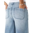 thumbnail image 5 of Celebrity Pink Women's and Women's Plus V-Waist Wide Leg Jeans, Available in 30", 32", and 34" inseams, Sizes 1-24W, 5 of 7