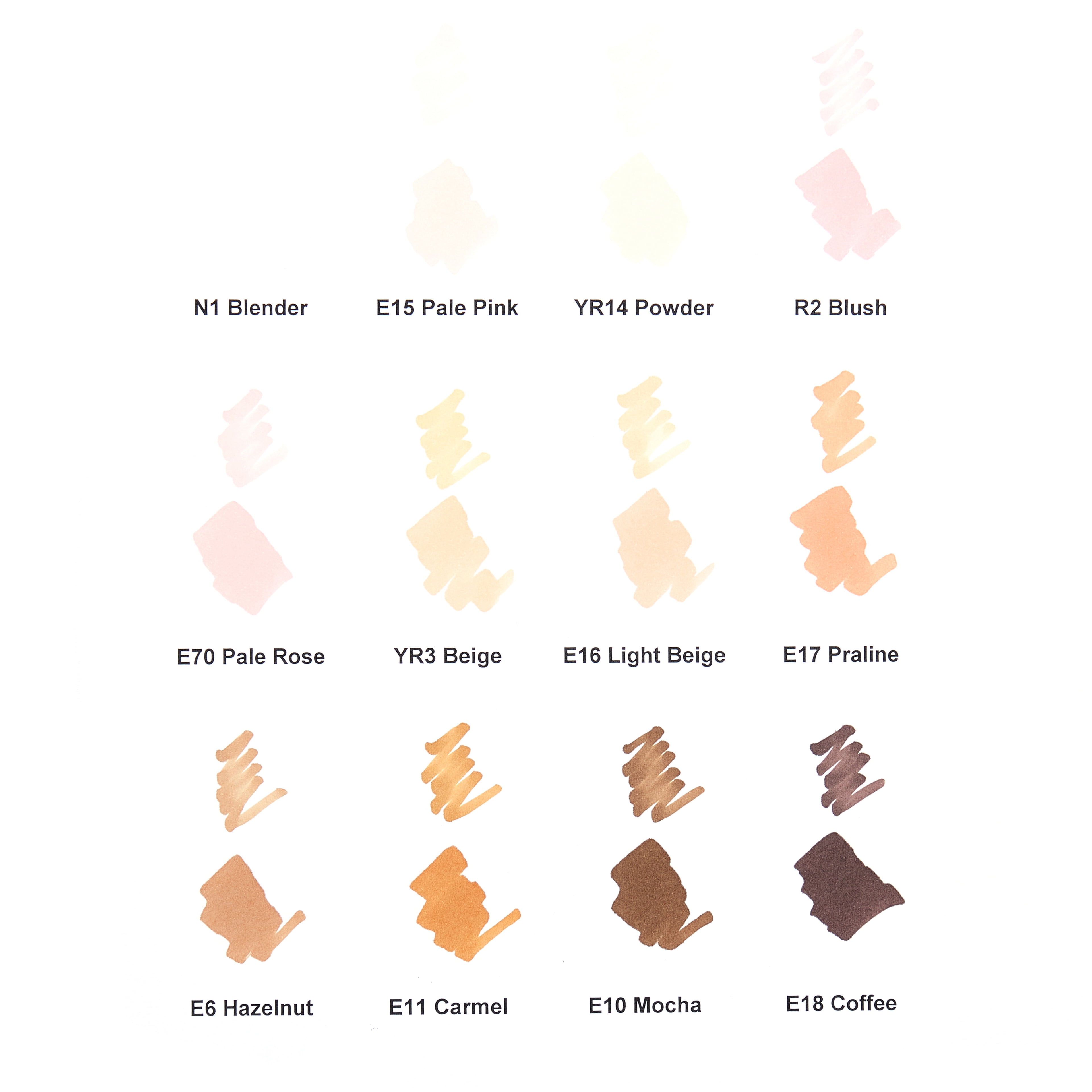 Artist's Loft Assorted Dual Tip Neutral Sketch Markers - Alcohol-Based, Blendable Ink with Brush & Chisel Tips - Quick Drying, Layering & Shading, 6 Pack