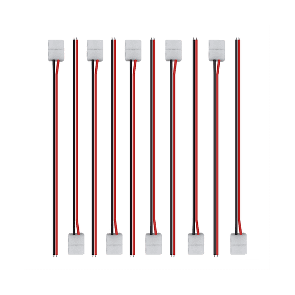 50Pcs LED Tape Connector 2Pin Accessories Connectors 10Mm for 2835 3528 5050 5730 5630 SMD