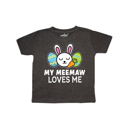 

Inktastic My Meemaw Loves Me with Bunny and Easter Eggs Gift Toddler Boy or Toddler Girl T-Shirt