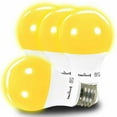 thumbnail image 1 of AmeriLuck Pack of 4 Yellow Colored A19 LED Bug Mosquito Light Bulb, 60W Equivalent (7W),, 1 of 4