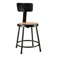 thumbnail image 2 of Home Square 6200 Series 18" Modern Metal Stool with Backrest in Black - Set of 3, 2 of 2