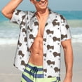 thumbnail image 5 of Kuqiui Dachshund Dog Pattern Men's Casual Button-Down Shirts Hawaiian Shirt Short Sleeve-X-Large, 5 of 5