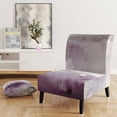 thumbnail image 5 of Designart "Midnight At The Lake II Amethyst And Grey" Upholstered Shabby Chic Accent Chair - Arm Chair, 5 of 5