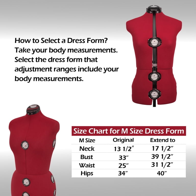 dress mannequin Male Professional Form & Sewing The chrome rolling base is in a chrome metal finish that compliments any color Female Dress Form with Chrome
