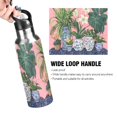 thumbnail image 4 of Yayeee 33oz Insulated Water Bottle Double Wall Stainless Steel with Flip Straw Lid, Floral Vase, 4 of 7