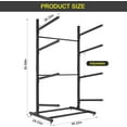 thumbnail image 2 of Selooye Kayak Storage Rack, Freestanding Heavy Duty Adjustable Kayak Stand Indoor Outdoor Storage Rack Garage, with Wheels and Foot Pad, for Kayaks, SUPs, Canoes, Surfboard, 2 of 8