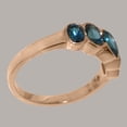 thumbnail image 3 of LBG British Made 14k Rose Gold Natural London Blue Topaz Womens Anniversary Ring - 33 size options - Size 6.75, 3 of 6