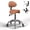 Brown, variant on Saddle Stool Rolling Chair for Medical Massage Kitchen Spa Drafting, Adjustable Hydraulic Salon Stool, Brown