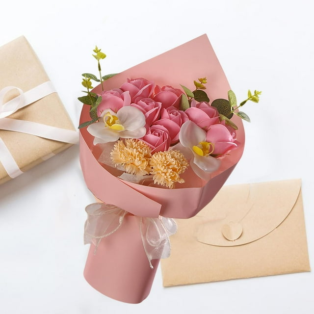Jabón rosa flores ramo de flores artificiales accesorios decoración de la decoración floral arreglo para la celebración de la boda mujeres