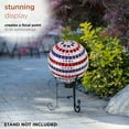 thumbnail image 6 of Alpine Corporation 10" Glass Mosaic Patriotic Gazing Ball, Multicolor, 6 of 12