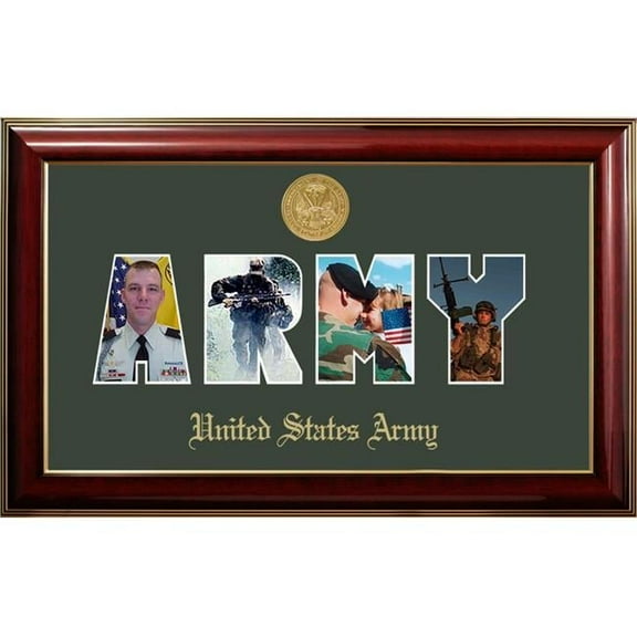 Campus Images ARSSCL001S Patriot Frames Army Collage Photo Classic Mahogany Frame with Gold Medallion