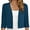 Indigo Blue, variant on Women's 3/4 Sleeve Cropped Cardigans Sweaters Navy Blue Large Lightweight Open Front Shrugs for Women