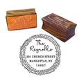 thumbnail image 1 of Custom Wedding Invitation Stamp Wood Mounted Round Rubber Stamp Engagement Gift, 1 of 3