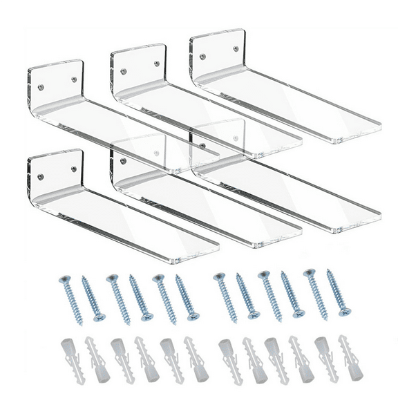 12 Pack Acrylic Floating Sneaker Shelves Clear Shoe Display Stand for Display Collectible Shoe&Sneaker