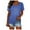 Blue, variant on JLFKNG Womens Tee Shirts Fashion Solid Color Round Neck T-Shirts Short Sleeve Breathable Loose Fit T Shirt Tops Comfy Summer Clothes