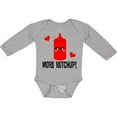 thumbnail image 3 of Inktastic Ketchup Lover Funny Boys or Girls Long Sleeve Baby Bodysuit, 3 of 5
