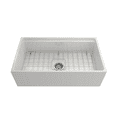 thumbnail image 2 of BOCCHI 1504-001-2020SS Apron Front Fireclay 33 Inch Single Bowl Kitchen Sink Kit, 2 of 7