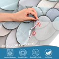 thumbnail image 4 of Yayeee Kitchen Valance Rod Pocket 54" x 18" Living Room Window Curtain, Light Blue Shimmering Pattern, 4 of 6